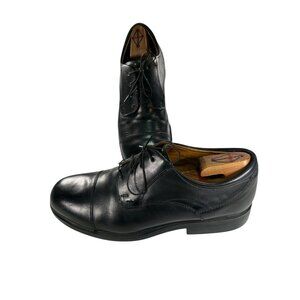 BASS Pickett Mens Size 13 M Black Leather Casual Tie Derby Shoes